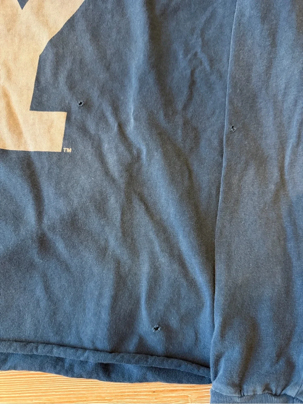 Free People Original Retrobrand Super RARE Yale Blue Long Sleeve Tee